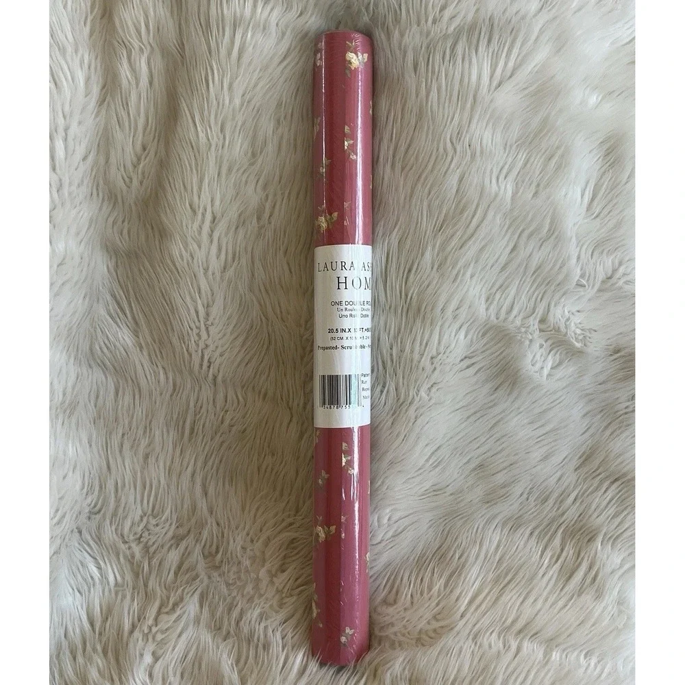 Laura Ashley Home‎ One Double Roll Wallpaper Pattern LY4315 Flowers Shabby Chic